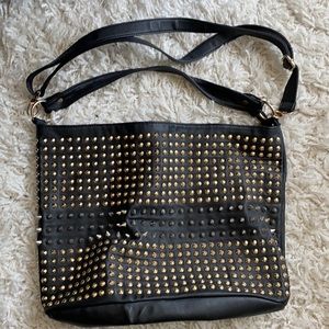 Vegan leather studded bag
